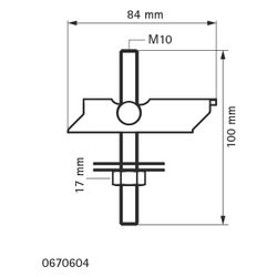 Walraven Kippdübel Gewindebolzen mit U-Profil, M10x100mm, elektrolytisch verzinkt... WALRAVEN-0670604 8712993265893 (Abb. 1)