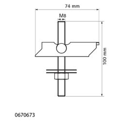 Walraven Kippdübel Gewindebolzen mit U-Profil, M8x100mm, Edelstahl V2A... WALRAVEN-0670673 8712993141623 (Abb. 1)
