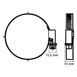Walraven Schnecken-Gewindeschelle Breite 9mm, Durchmesser 10-16mm, optimale Schlauchs... WALRAVEN-0680016 8712993344833 (Abb. 1)