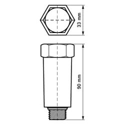 Walraven Bismat Baustopfen G 1/2" mit Kunststoffgewinde, PP, Weiß, 0692021... WALRAVEN-0692021 8712993345342 (Abb. 1)