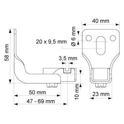 Walraven Wandkonsole 7501, für Heizkörperbefestigungssatz, elektrolytisch verzinkt... WALRAVEN-0750100 8712993011681 (Abb. 1)