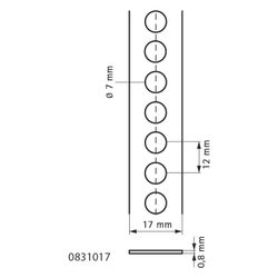 Walraven Montageband 5055L 17x0,8mm Länge 10m Lochbild 7,0mm, sendzimirverzinkt... WALRAVEN-0831017 8712993083138 (Abb. 1)