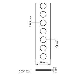 Walraven Montageband 5055L 26x1,0mm Länge 10m Lochbild 8,5mm, sendzimirverzinkt... WALRAVEN-0831026 8712993267057 (Abb. 1)