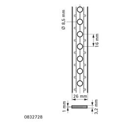 Walraven Montageband 26x3,2mm Länge 10m Lochbild 8,5mm, Stahl PVC-beschichtet... WALRAVEN-0832728 8712993515080 (Abb. 1)