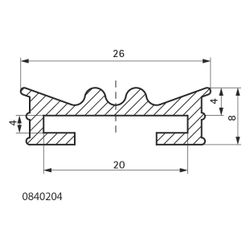 Walraven Gummieinlage 20x4mm, Länge 180m Temperatur -30 bis 110 Grad C DIN 4109, EPDM... WALRAVEN-0840204 8712993304622 (Abb. 1)