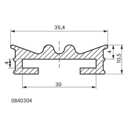 Walraven Gummieinlage 30x4mm, Länge 120m Temperatur -30 bis 110 Grad C DIN 4109, EPDM... WALRAVEN-0840304 8712993304769 (Abb. 1)