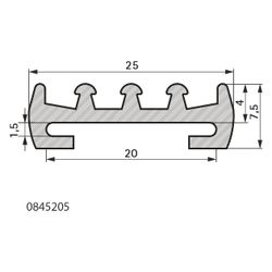Walraven Gummieinlage 20x1,5mm, Länge 50m Temperatur bis 210 Grad C, Silikon, Rotbrau... WALRAVEN-0845205 8712993347735 (Abb. 1)