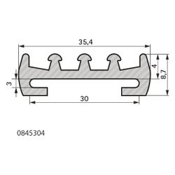 Walraven Gummieinlage 30x3mm, Länge 50m Temperatur bis 200 Grad C, Silikon, Rotbraun... WALRAVEN-0845304 8712993752614 (Abb. 1)