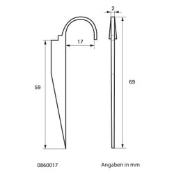 Walraven Rohrhaken 17mm 3/8'', 1-teilig für Stahlrohre, Stahl roh... WALRAVEN-0860017 8712993348268 (Abb. 1)