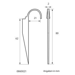 Walraven Rohrhaken 21mm 1/2'', 1-teilig für Stahlrohre, Stahl roh... WALRAVEN-0860021 8712993348275 (Abb. 1)