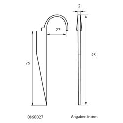 Walraven Rohrhaken 27mm 3/4'', 1-teilig für Stahlrohre, Stahl roh... WALRAVEN-0860027 8712993348282 (Abb. 1)