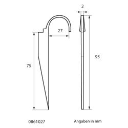 Walraven Rohrhaken, 27mm 3/4'', 1-teilig für Stahlrohre, elektrolytisch verzinkt... WALRAVEN-0861027 8712993348350 (Abb. 1)