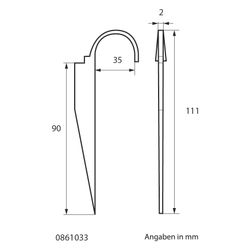 Walraven Rohrhaken, 35mm 1'', 1-teilig für Stahlrohre, elektrolytisch verzinkt... WALRAVEN-0861033 8712993348367 (Abb. 1)