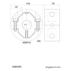 Walraven Bisofix Kälteschelle 88, Gewinde M8 M10 1/2", -50 bis 105 Grad C, für Rohrdu... WALRAVEN-0880089 8712993063031 (Abb. 1)