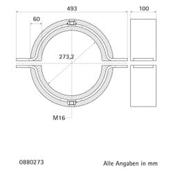 Walraven Bisofix Kälteschelle 88, Gewinde M16, -50 bis 105 Grad C, für Rohrdurchmesse... WALRAVEN-0880273 8712993063185 (Abb. 1)