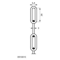Walraven Rundstahlkette DIN5685-1, 26x5,4mm Stärke 3,0mm langgliedrig, 30m im Eimer, ... WALRAVEN-0910015 8712993541492 (Abb. 1)