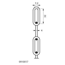 Walraven Rundstahlkette DIN5685-1, 32x7,2mm Stärke 4,0mm langgliedrig, 30m im Eimer, ... WALRAVEN-0910017 8712993541508 (Abb. 1)