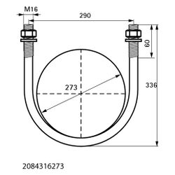 Walraven Rundstahlbügel, Durchmesser 273,0mm 10" Gewinde M16, inkl. 2x Muttern und... WALRAVEN-2084316273 8712993624690 (Abb. 1)