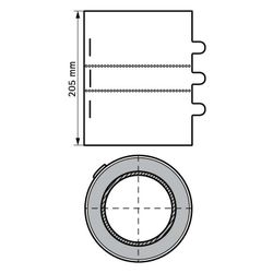Walraven Pacifyre Brandschutzmanschette MK II 200mm, für brennbare Rohre und gedäm... WALRAVEN-2152198200 8712993527779 (Abb. 1)