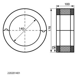 Walraven Bisofix Kälterohrträger E19plus s1s2, Länge 100mm -50 bis 110 Grad C, für ... WALRAVEN-220201401 8719942025850 (Abb. 1)