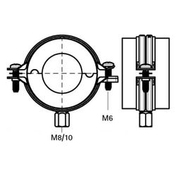 Walraven Bisofix Kälteschelle E13, Gewinde M8/M10, -45 bis 105 Grad C, für Rohrdurchm... WALRAVEN-2210076 8712993401697 (Abb. 1)