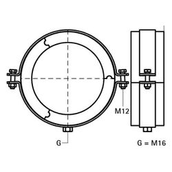 Walraven Bisofix Kälteschelle E32, Gewinde M16, -45 bis 105 Grad C, für Rohrdurchmes... WALRAVEN-22115168 8712993981229 (Abb. 1)