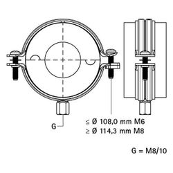 Walraven Bisofix Kälteschelle E19, Gewinde M8/M10, -45 bis 105 Grad C, für Rohrdurchm... WALRAVEN-2211114 8712993417636 (Abb. 1)