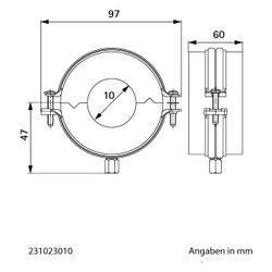 Walraven Bisofix Kälteschelle MW, Gewinde M8/M10 Dämmschichtdicke 23mm, für Rohrdur... WALRAVEN-231023010 8719942988766 (Abb. 1)
