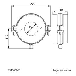 Walraven Bisofix Kälteschelle MW, Gewinde M8/M10 Dämmschichtdicke 60mm, für Rohrdur... WALRAVEN-231060060 8719942989107 (Abb. 1)