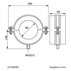 Walraven Bisofix Kälteschelle MW, Gewinde M10/M12 Dämmschichtdicke 60mm, für Rohrdu... WALRAVEN-231060089 8719942989138 (Abb. 1)