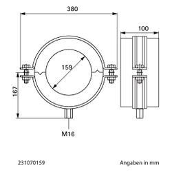 Walraven Bisofix Kälteschelle MW, Gewinde M16 Dämmschichtdicke 70mm, für Rohrdurchm... WALRAVEN-231070159 8719942989190 (Abb. 1)