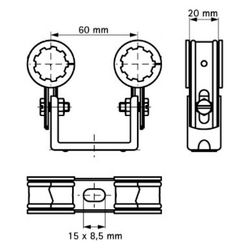 Walraven Rohrschelle Duplo, Doppelschellen für Rohrdurchmesser 28mm DIN 4109 EPDM, se... WALRAVEN-3215027 8712993270224 (Abb. 1)