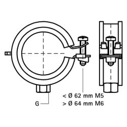 Walraven Rohrschelle KSB1 M8, Rohraußendurchmesser 25-28mm Einschraubenschelle, EPDM,... WALRAVEN-3363028 8712993077212 (Abb. 1)
