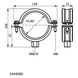 Walraven Bismat Rohrschelle 2000, 73-80mm M8/M10 Zweischraubenschelle, Silikon, Stahl... WALRAVEN-3404080 8712993295678 (Abb. 1)