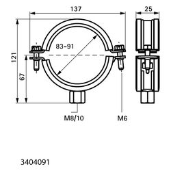Walraven Bismat Rohrschelle 2000, 83-91mm M8/M10 Zweischraubenschelle, Silikon, Stahl... WALRAVEN-3404091 8712993295692 (Abb. 1)