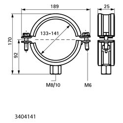 Walraven Bismat Rohrschelle 2000, 133-141mm M8/M10 Zweischraubenschelle, Silikon, Sta... WALRAVEN-3404141 8712993295715 (Abb. 1)