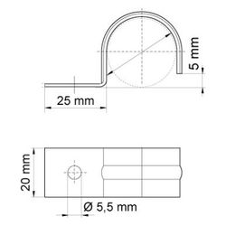 Walraven Befestigungsschelle einfach 16mm, für Fußbodenrohr, elektrolytisch verzinkt... WALRAVEN-3913016 8712993083527 (Abb. 1)