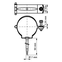 Walraven Regenrohrschelle 400 rund, für 80mm Rohre, mit Sicherheitsschnellverschluss,... WALRAVEN-4001080 8712993271382 (Abb. 1)