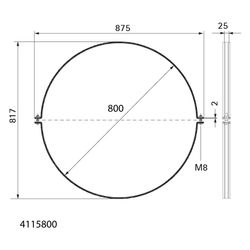 Walraven Aero Lüftungsschelle 800mm ohne Gewinde, fixierte TPE-Schallschutzeinlage, S... WALRAVEN-4115800 8712993812370 (Abb. 1)