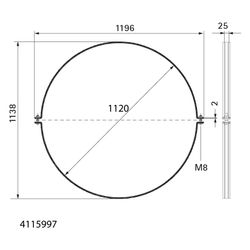 Walraven Aero Lüftungsschelle 1120mm ohne Gewinde, fixierte TPE-Schallschutzeinlage, ... WALRAVEN-4115997 8712993812417 (Abb. 1)
