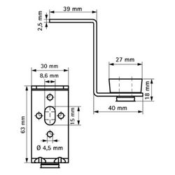 Walraven Luftkanalwinkel Typ Z, 30x81,5x63m M10 nach DIN 4109, elektrolytisch verzink... WALRAVEN-4125003 8712993271801 (Abb. 1)