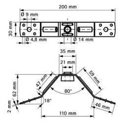 Walraven Luftkanalwinkel Typ A, 30x200x62m M10 nach DIN 4109, elektrolytisch verzinkt... WALRAVEN-4125005 8712993271818 (Abb. 1)