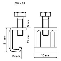 Walraven Luftkanalverbinder 30x50x19mm, Stahl 1.0332, elektrolytisch verzinkt... WALRAVEN-4125020 8712993573851 (Abb. 1)