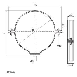 Walraven Bifix Rohrschelle 415, 40mm M8, Zweischraubenschelle für Kunststoffrohre, Ed... WALRAVEN-4157040 8712993272587 (Abb. 1)