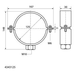 Walraven Gleitschelle 434 1/2" 125mm, Rohrschelle für PE-Rohr, Stahl elektrolytisch v... WALRAVEN-4383125 8712993002467 (Abb. 1)