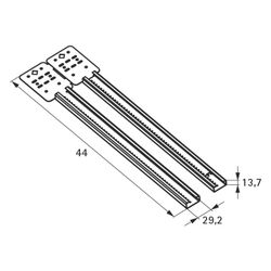 Walraven Britclips Montageschiene RSWB 440mm, ausziehbar 360-630mm, für Schnellmonta... WALRAVEN-59491624 8712993079162 (Abb. 1)