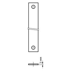 Walraven Sicherungslasche 400x40x3mm Länge 400mm M12/16, sendzimirverzinkt... WALRAVEN-6015112 8712993105748 (Abb. 1)