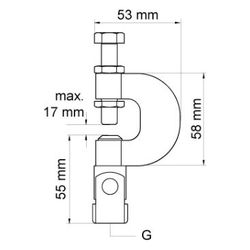 Walraven Gelenkträgerklammer Modell P, für Trägerflansch bis 17mm, elektrolytisch ver... WALRAVEN-6078010 8712993542215 (Abb. 1)