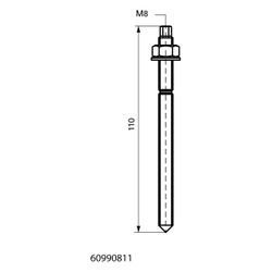 Walraven Ankerstange WIS M8x110, vormontiert für Schnellmontage, Stahl FK 5.8, elekt... WALRAVEN-60990811 8712993155811 (Abb. 1)
