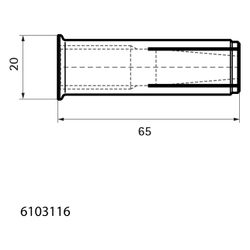 Walraven Einschlaganker WDI1L, M16x65mm gelippt un-/gerissener Beton, Stahl elektroly... WALRAVEN-6103116 8712993486755 (Abb. 1)